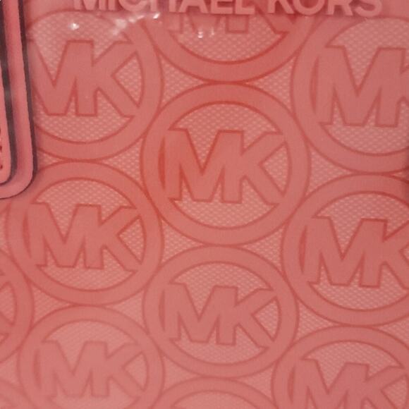 Michael Kors Small Tote Bag The Jodie Jacquard Pink Grapefruit - Picture 5 of 9